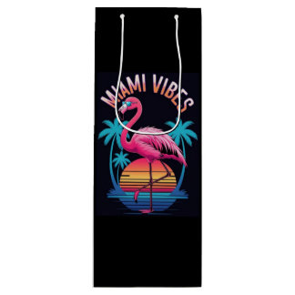Miami Vibes Summer Flamingo Design-63454 Wijn Cadeautas