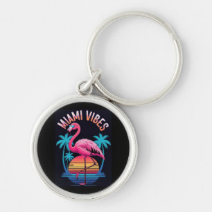 Miami Vibes Zomer Flamingo Ontwerp-63454 Sleutelhanger