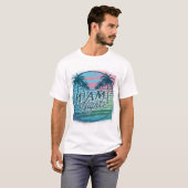Miami Vice Vibes - Pastel Palms T-shirt (Voorkant volledig)