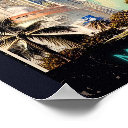 Miami Vintage Poster (Hoek)