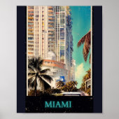Miami Vintage Poster (Voorkant)