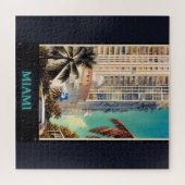 Miami Vintage Poster Legpuzzel (Horizontaal)