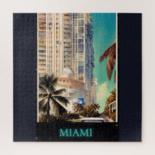 Miami Vintage Poster Legpuzzel