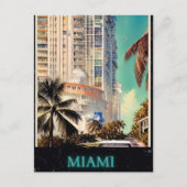 Miami vintage poster van CallisC Briefkaart (Voorkant)