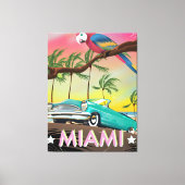 Miami vintage retro Reisprint Canvas Afdruk (Voorkant)
