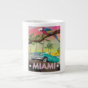 Miami vintage retro Reisprint Grote Koffiekop