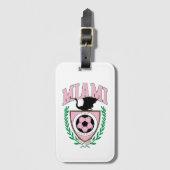 Miami Voetbal Varsity Stijl Bagagelabel (Voorkant (verticaal))