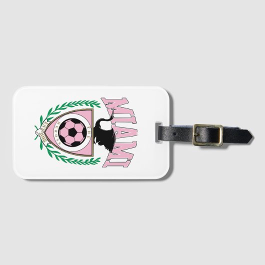 Miami Voetbal Varsity Stijl Bagagelabel (Voorkant (horizontaal))