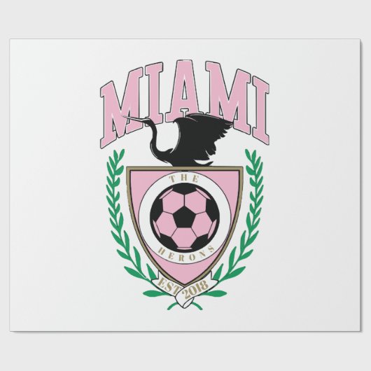 Miami Voetbal Varsity Stijl Cadeaupapier (Vlak)