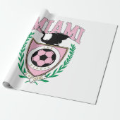 Miami Voetbal Varsity Stijl Cadeaupapier (Uitgerold)