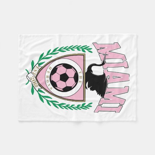 Miami Voetbal Varsity Stijl Fleece Deken (Voorkant (Horizontaal))