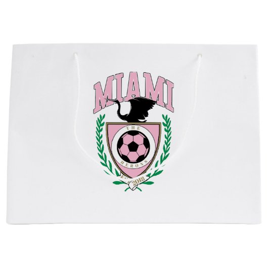 Miami Voetbal Varsity Stijl Groot Cadeauzakje (Voorkant)