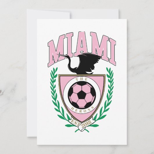 Miami Voetbal Varsity Stijl  Kaart (Voorkant)
