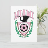 Miami Voetbal Varsity Stijl  Kaart (Staand voorkant)