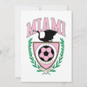 Miami Voetbal Varsity Stijl  Kaart (Achterkant)