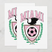 Miami Voetbal Varsity Stijl  Kaart (Voorkant / Achterkant)