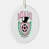 Miami Voetbal Varsity Stijl Keramisch Ornament (Rechts)