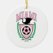 Miami Voetbal Varsity Stijl Keramisch Ornament (Voorkant)