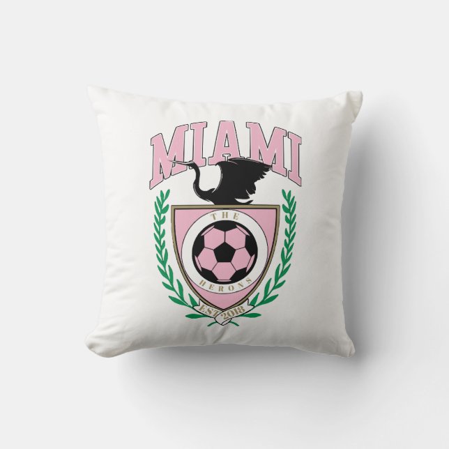 Miami Voetbal Varsity Stijl Kussen (Voorkant)