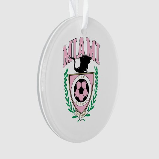 Miami Voetbal Varsity Stijl Ornament (voorkant)