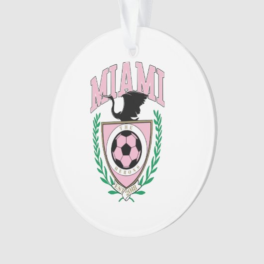 Miami Voetbal Varsity Stijl Ornament (voorkant)