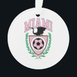 Miami Voetbal Varsity Stijl Ornament<br><div class="desc">Miami Voetbal Varsity Stijl</div>