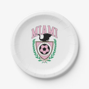 Miami Voetbal Varsity Stijl Papieren Bordje