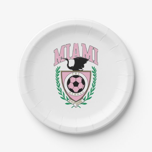 Miami Voetbal Varsity Stijl Papieren Bordje (Voorkant)
