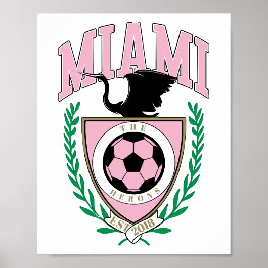 Miami Voetbal Varsity Stijl Poster (Voorkant)