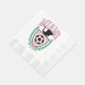 Miami Voetbal Varsity Stijl Servet (Hoek)