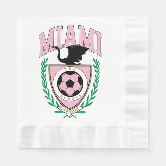 Miami Voetbal Varsity Stijl Servet (Voorkant)