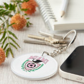 Miami Voetbal Varsity Stijl Sleutelhanger (Voorkant Rechts)
