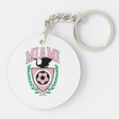Miami Voetbal Varsity Stijl Sleutelhanger (Achterkant)