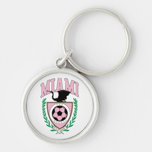 Miami Voetbal Varsity Stijl  Sleutelhanger (Voorkant)