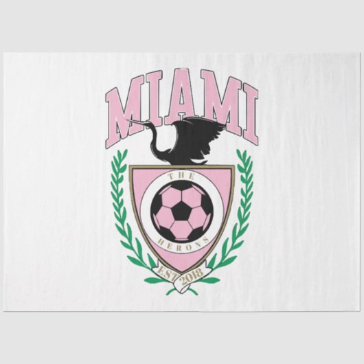Miami Voetbal Varsity Stijl Tissuepapier (Voorkant)