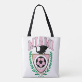 Miami Voetbal Varsity Stijl Tote Bag (Achterkant)