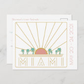 Miami vrijgezellenfeest ansichtkaart briefkaart (Voorkant / Achterkant)