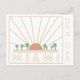 Miami vrijgezellenfeest ansichtkaart briefkaart