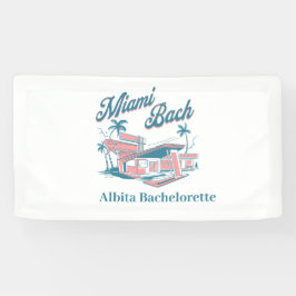 Miami vrijgezellenfeest spandoek