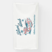 Miami vrijgezellenfeest spandoek (Verticaal)