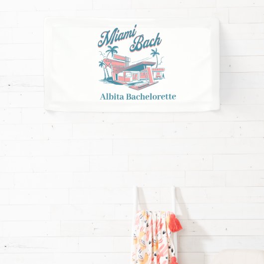 Miami vrijgezellenfeest spandoek (Insitu)