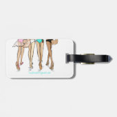 Miami vrijgezellenfeest weekend bikini op maat bagagelabel (Achterkant horizontaal)