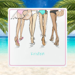 Miami vrijgezellenfeest weekend Bikini op maat Glazen Onderzetter