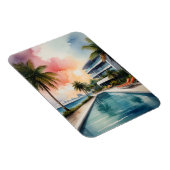 Miami waterverf kunst magneet (Rechterzijde)