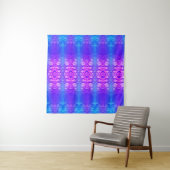Miami X Blue Ikat en Tapestry Wandkleed (In situ)