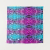 Miami X Regen op groene lederen Ikat Wandkleed (Voorkant (horizontaal))