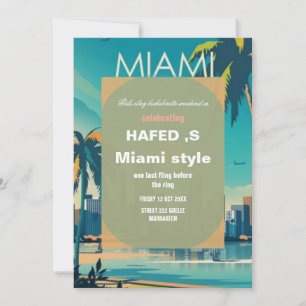 Miami Zomer Meisjes Weekend Bachelorette Feest Uit Kaart