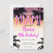 Miami Zomer Meisjes Weekend Verjaardagsfeestje Kaart (Voorkant)