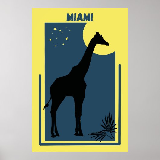 Miami Zoo Florida  Giraffe Poster (Voorkant)
