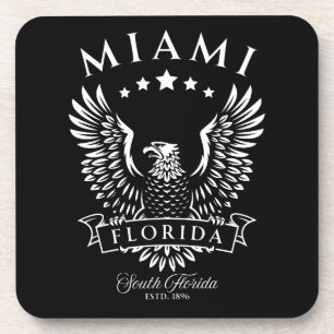 Miami Zuid Florida Vintage Adelaar Bier Onderzetter